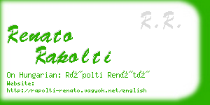 renato rapolti business card